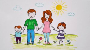 Как нарисовать Семью/ День Семьи рисунки для срисовки