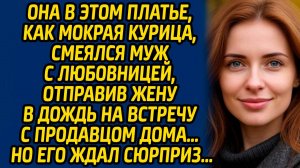 Она в этом платье, как мокрая курица, смеялся муж с любовницей, отправив жену в дождь...