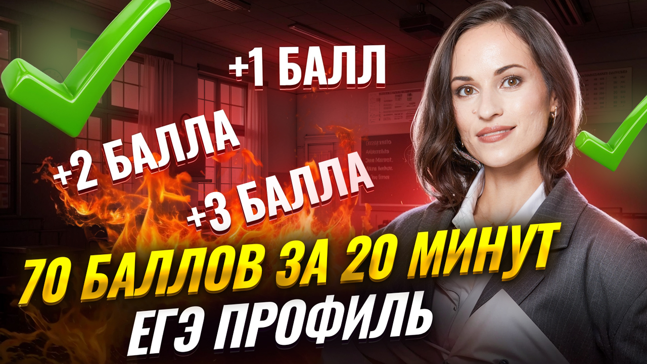 Решу ЕГЭ на 70 баллов за 20 минут | Профильная математика ЕГЭ смотреть онлайн