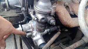 двигатель УАЗ ЗМЗ 406 замена помпы и термостата