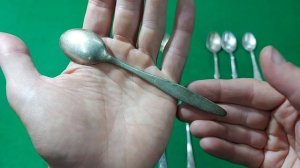 Чайные ложки СССР из мельхиора и нейзильбера (МНЦ). Часть 1.