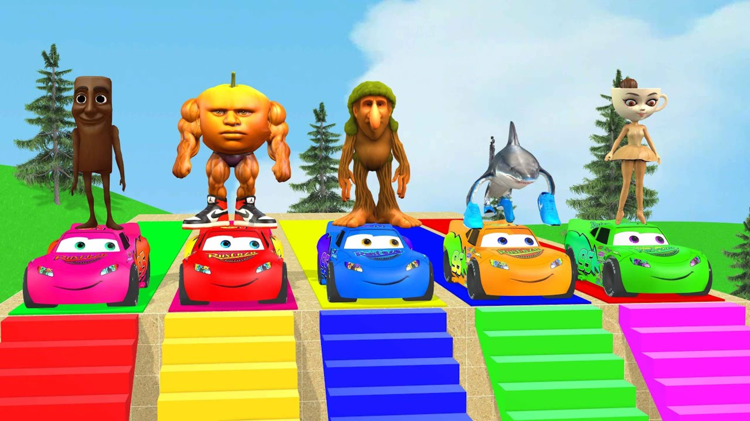 Брейнрот проходит испытания | Итальянские  мемы - в опастности| Мультики про машинки