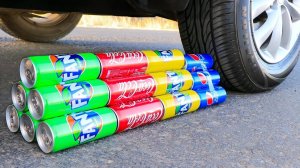 Машина давит предметы колесом! Эксперименты с колесом! Давим говорящий апельсин! Залипалка ASMR