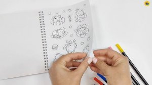 РАСКРАСКА. РАСКРАСКА СТИКЕРБУК на гребне. КАПИБАРЫ И ИХ ДРУЗЬЯ