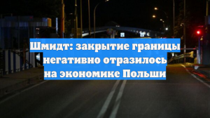 Шмидт: закрытие границы негативно отразилось на экономике Польши