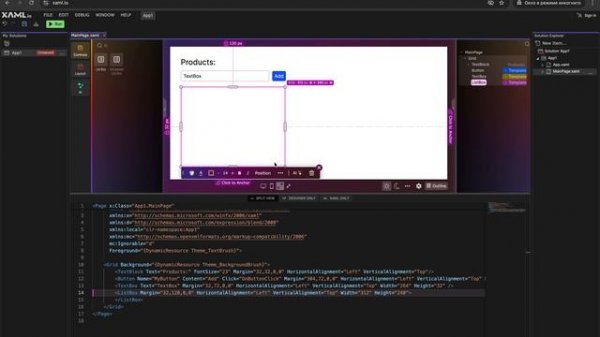 Создание простого приложения на xaml.io — быстро и просто