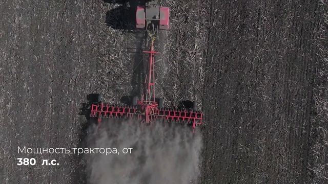 Лущильник дисковый ЛДС 10000 в работе Краснодарский край