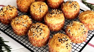 Закусочные сырные кексы. Вкусно и легко.