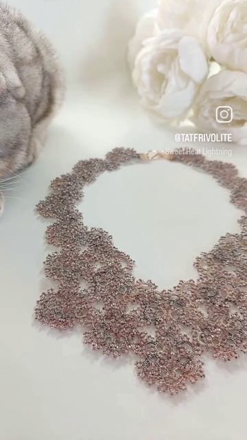 Колье #фриволите #кружево