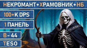 TESO: Черепун 2.0 | Некромант-Храмовник-Клинок ночи | Лучник | PvE | Одна панель  | 100+К | Патч 48