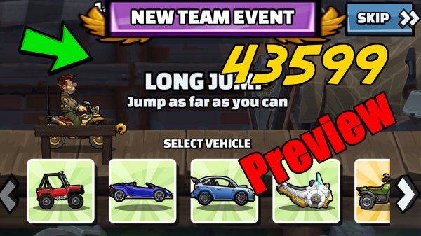 🔔❗ 43599 New Team Event (What Drives Below) - Hill Climb Racing 2
