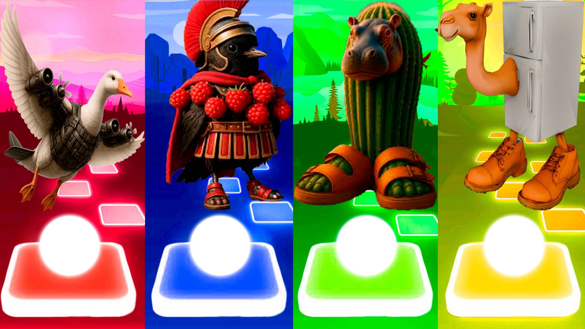 БОМБОМБИНИ ГУСИНИ 🆚 БРИ БРИ БИКУС ДИКУС 🆚 ИЛЬ КАКТО ХИППОПОТАМО 🆚 ФРИГО КАМЕЛО | Tiles Hop №227 смотреть онлайн