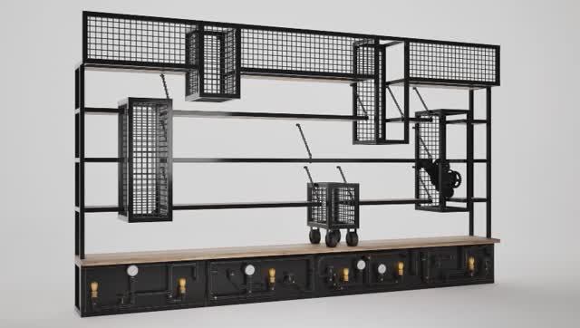 Обзор на стеллаж в стиле панк KronVuz ModStyle CTF-H4 производства Kron Investment Group