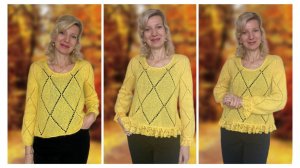 Джемпер превращается… в блузу./ Решение с недостатком пряжи 🙂🧶