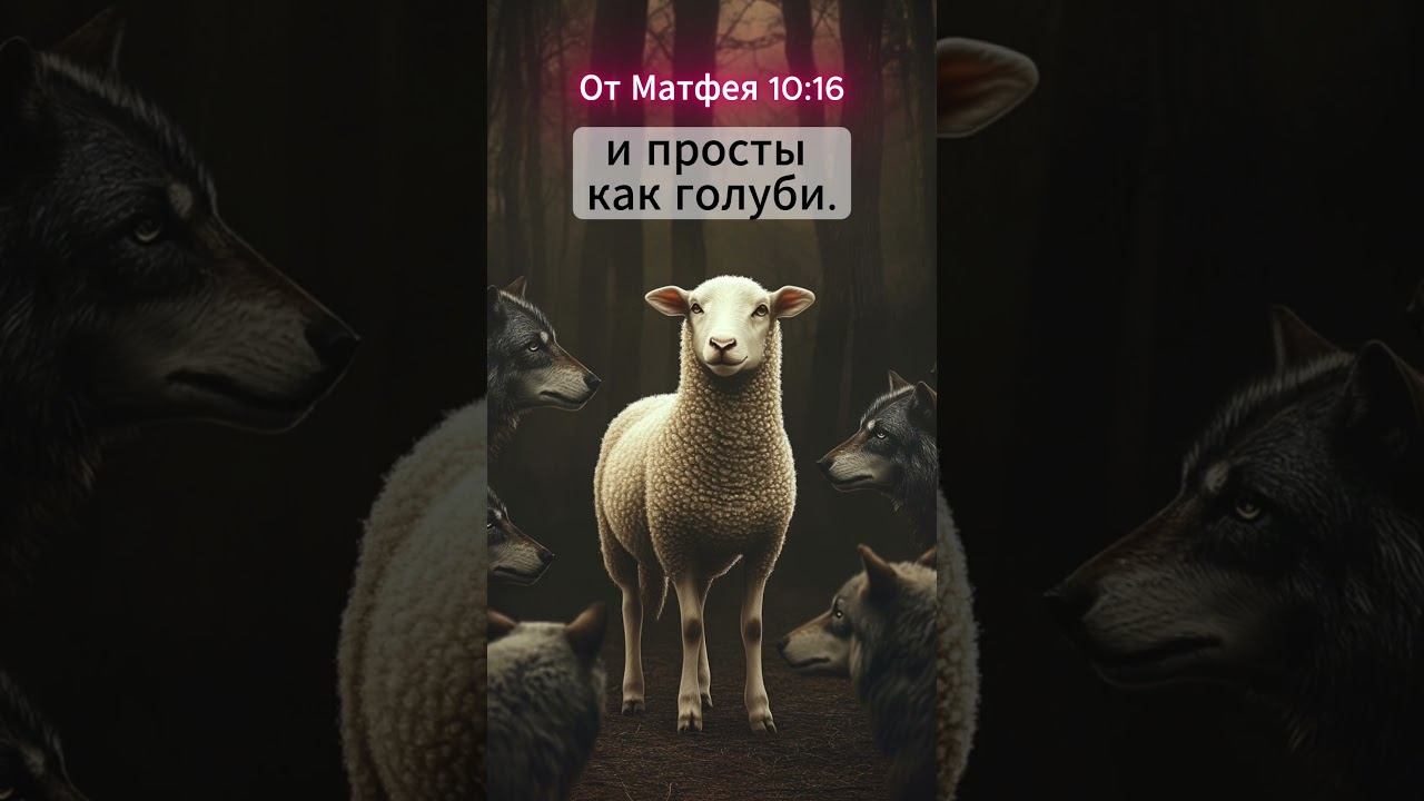 Как овцы среди волков | Матфея 10:16 | Цитаты из Библии смотреть онлайн