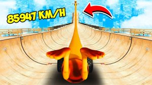 СПУСК БЕЗ ТОРМОЗОВ НА САМОМ ДЛИННОМ ЛИМУЗИНЕ ТУНГ ТУНГ ТУНГ САХУР ПО ТРАМПЛИНУ В ГТА 5!