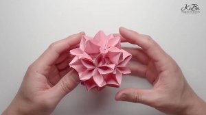 Кусудама шар «Цветущая вишня» | Оригами поделки своими руками | DIY