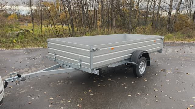 Прицеп МЗСА для снегохода с высоким бортом. смотреть онлайн