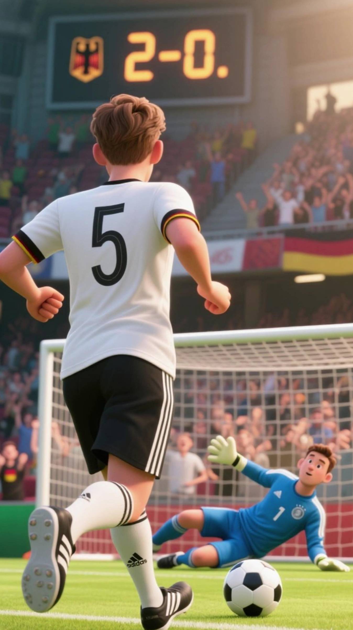 Прогноз матча Германия Люксембург 10 октября 2025 года — 3D-мультфильм  Мультфутбол-прогнозы