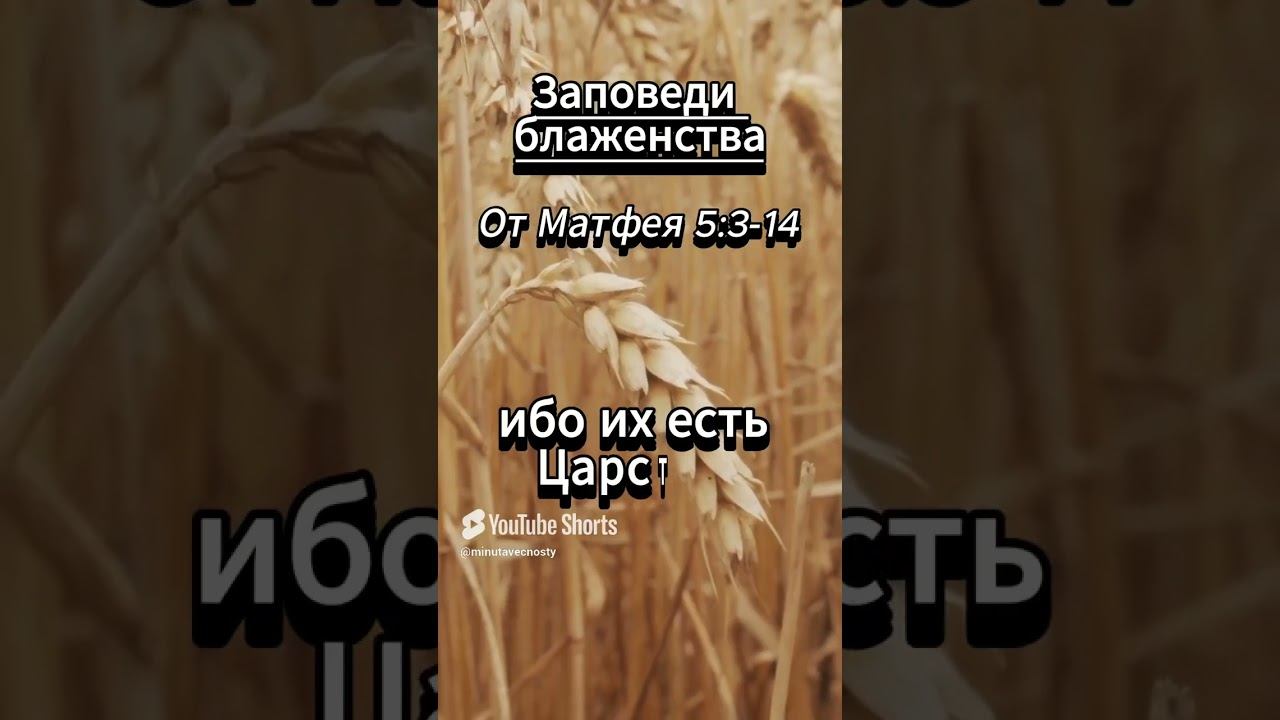 #shorts Нагорная проповедь ЗАПОВЕДИ БЛАЖЕНСТВА смотреть онлайн