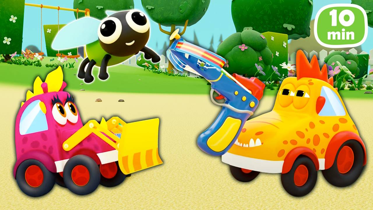 Детские песенки про пальчики, муху, и доктора – поем с машинками Мокас!