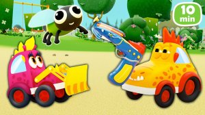 Детские песенки про пальчики, муху, и доктора – поем с машинками Мокас!