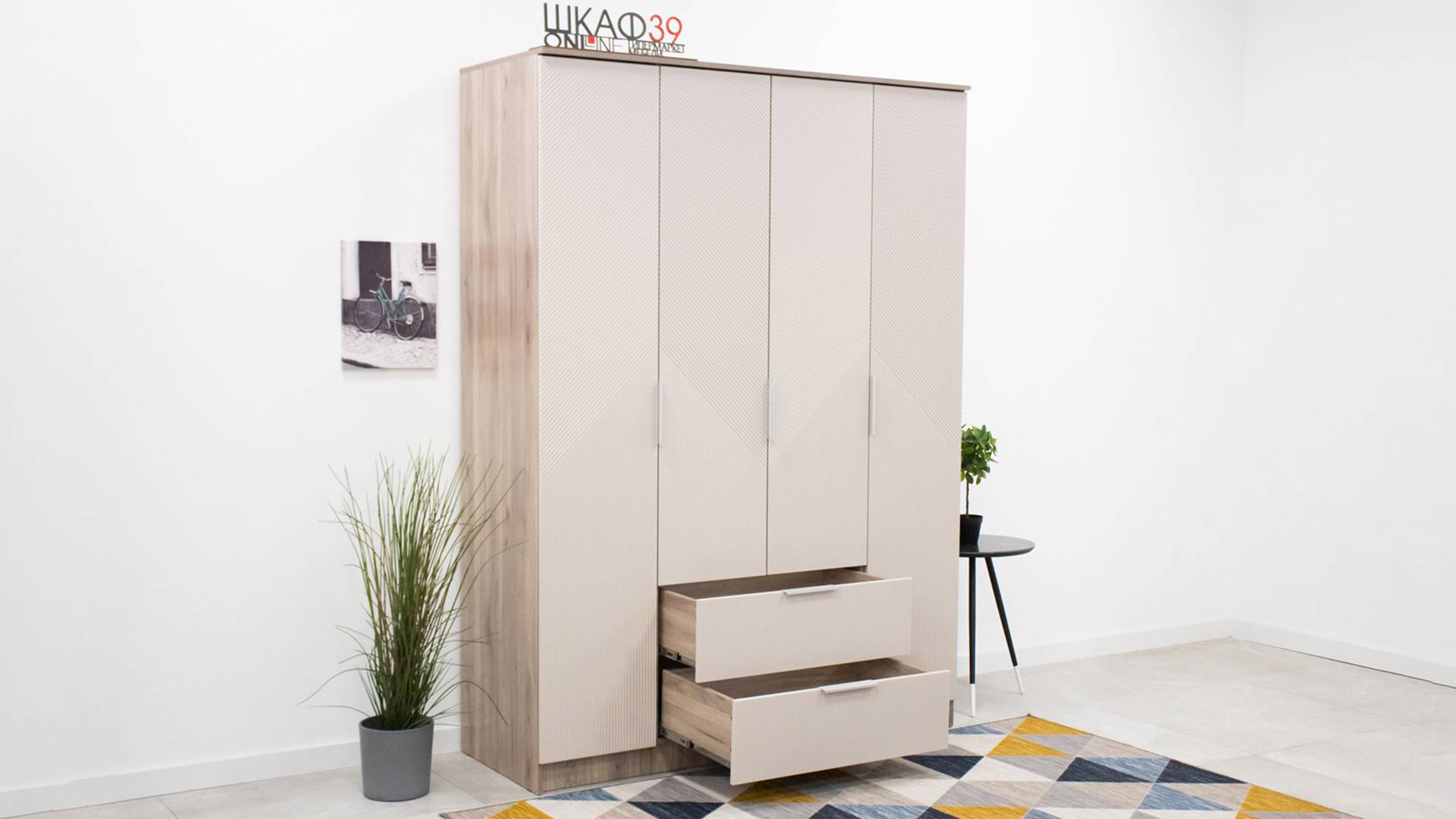 Эмилия ШК-11 Шкаф для одежды и белья Дуб смоки/Айриш MF03 смотреть онлайн