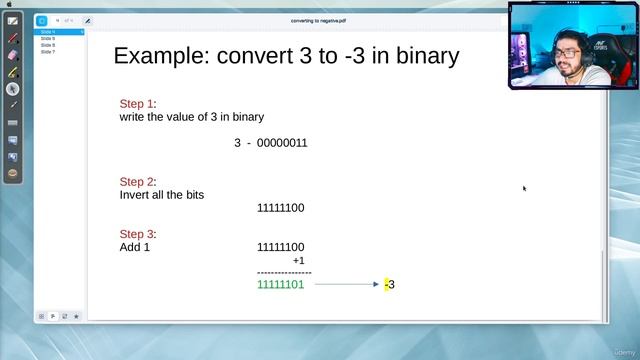 8.2 -How negative numbers are converted in binary смотреть онлайн