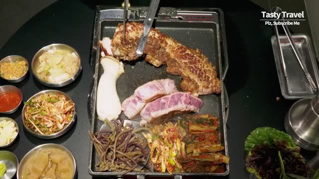 Лучшая корейская свиная грудинка, свиная грудинка с рисовой соломкой смотреть онлайн