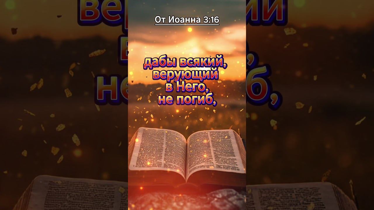 Бог возлюбил мир | Иоанна 3:16 | Цитаты из Библии смотреть онлайн