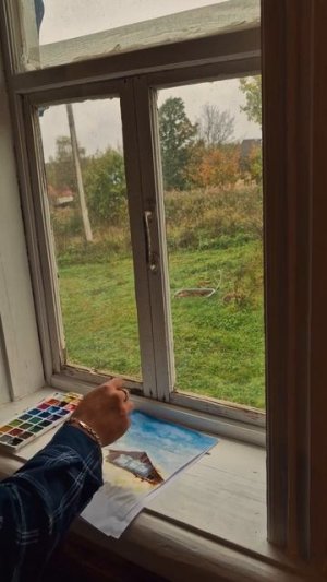 АКВАРЕЛЬ В ДЕРЕВНЕ🎨❤️