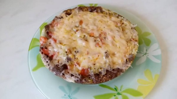 Максимально полезный завтрак для диабетика.Открытый пирог без муки.