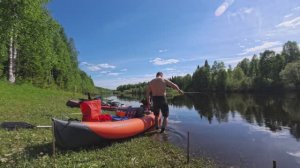 Сплав на байдарках по реке Ижма на 160 км. Таежные избы. День второй.