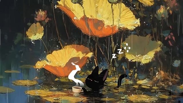 Midnight Flower. Lofi-hofi Chill Study By Finik  ☂️ ☕️🐈[Lo-fi Beats]