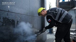 ЖК "Павелецкая Сити" — тесты по очистке камня. Криобластер, парогенератор, ручной труд