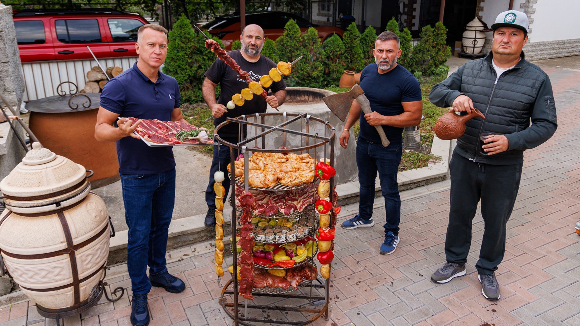 МЯСНОЙ ЭКСТАЗ в ТАНДЫРЕ! ПЯТЬ видов МЯСА Цесарка, кролик, говядина, баранина. Мясное ассорти смотреть онлайн