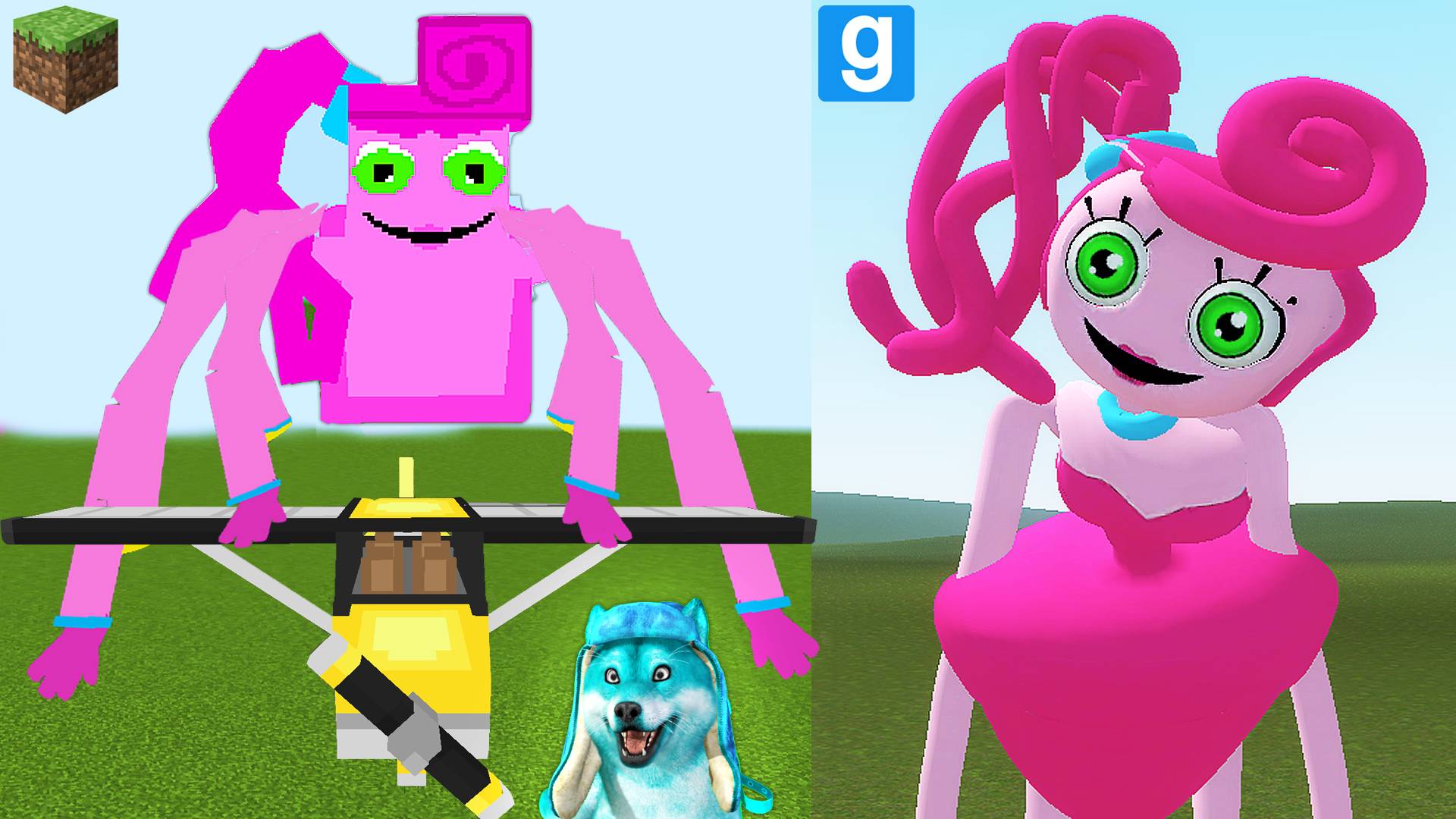 Майнкрафт против мама длинные ноги в гаррис мод! huggy wuggy garry's mod смотреть онлайн