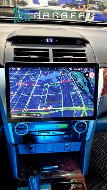 Установка магнитолы #Андроид #Parafar серии 11u2kAIR в #Toyota #Camry v50 с круговым обзором смотреть онлайн