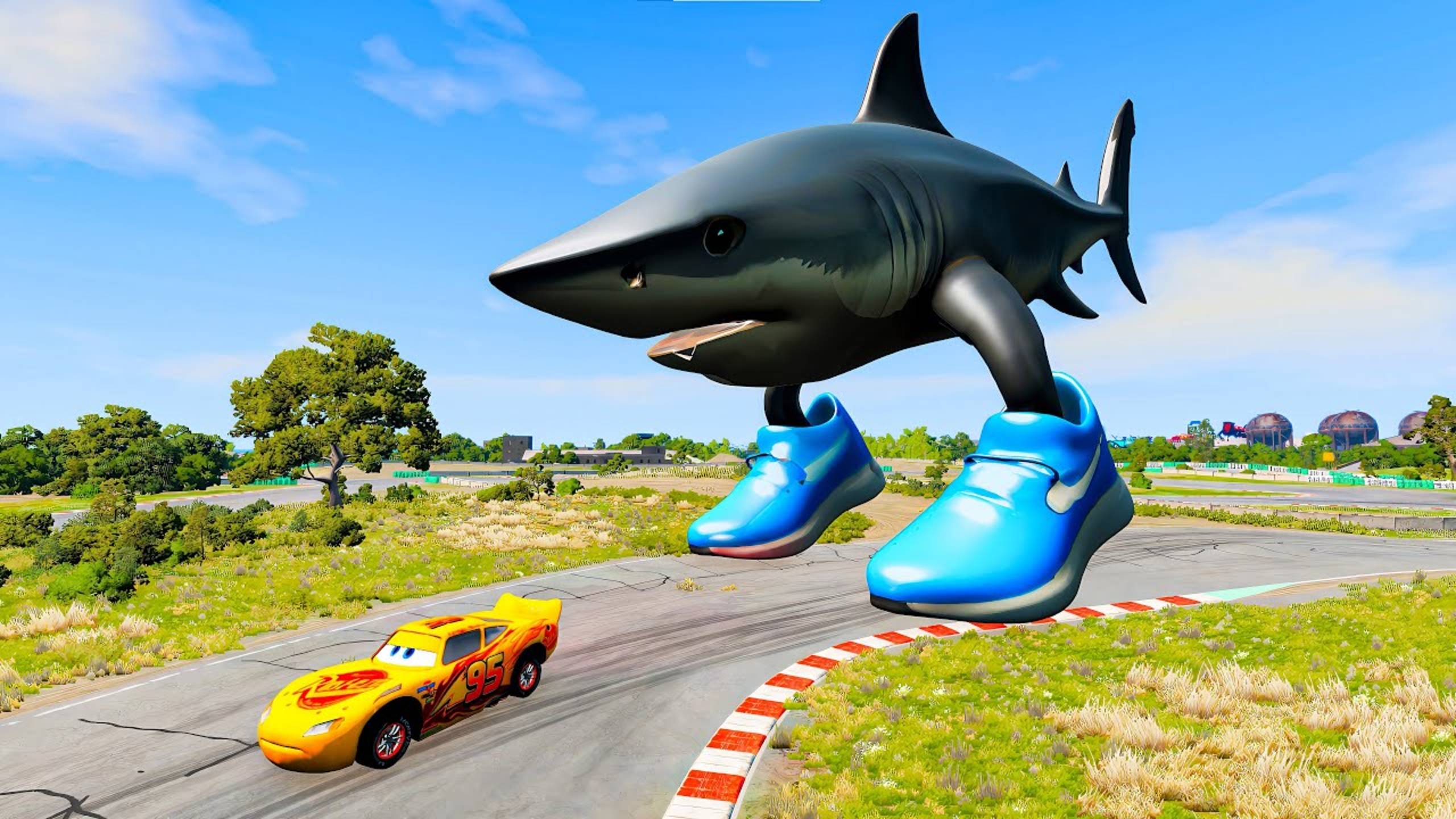 Брейнрот и Молния Маквин атакует | Итальянские  мемы - Акула| Мультики про машинки