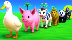 Мультики про животных. Дикие животные: корова, слон, бегемот. Смотреть онлайн Мультики для детей