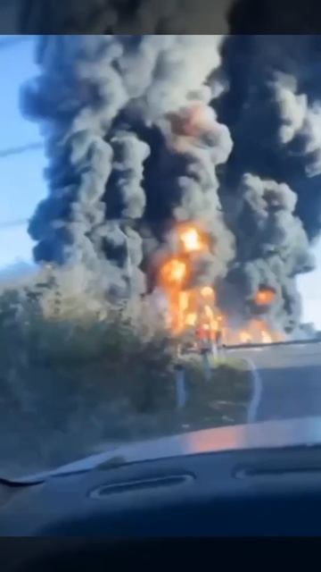 Пожар на железнодорожных путях.