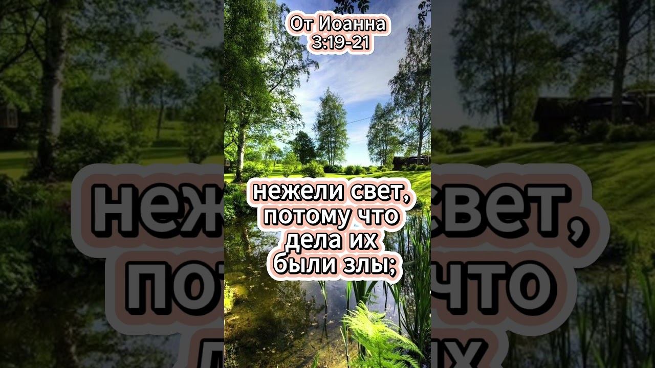 #shorts От Иоанна 3:19 21 смотреть онлайн