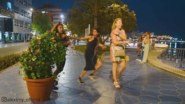 Bushman Prank_ Scaring People On The Beaches Of BENIDORM !!!