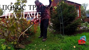 Обзор моей дачи. Покос травы на даче в сентябре