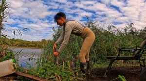 Лещ НА ПЕНОПЛАСТ. ОДНА НА РЫБАЛКЕ. Фидер и Поплавок осенью. #521