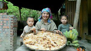 Как приготовить банановый пирог из зеленых бананов и продать на рынке. Жизнь во Вьетнаме