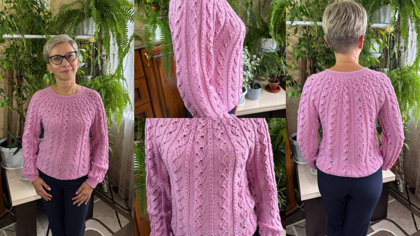 ✨ ГОТОВАЯ РАБОТА ✨ джемпер с круглой кокеткой БРИЛЛИАНТ💎💎💎 смотреть онлайн