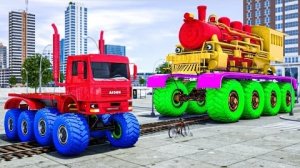 Гигантский поезд, гигантский КАМАЗ, гигантский кран 🚒 🚔 - АВТОМОБИЛИ и МОТОЦИКЛЫ с ГРУЗОВИКОМ-МОНС