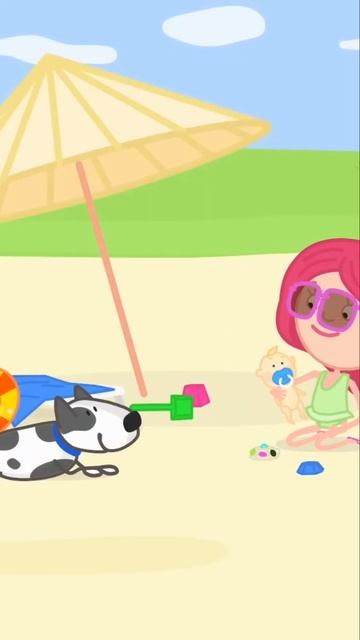 Украшаем торт из песка ⛱️ #мультик #длядетей #анимация смотреть онлайн