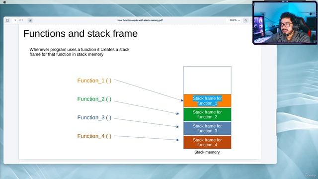 11.3 -How functions works with the stack memory смотреть онлайн